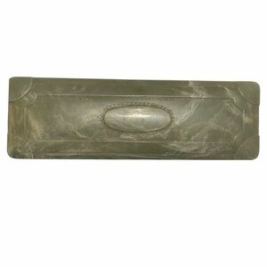 Vintage Coro Jade Green Marbled Plastic Jewelry Box Filigree Details Mid Century